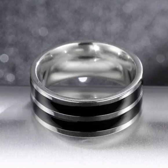 8mm Stainless Steel Ring For Men / Women - Picture 2 of 4